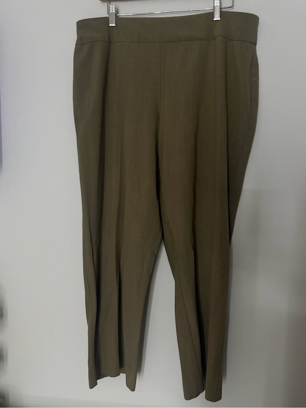 dressbarn Tan Straight-Leg Pull on Pants